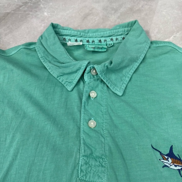Men’s Guy Harvey Vintage Marine Polo Fish Logo Short Sleeve 100% Cotton Medium - Picture 5 of 16
